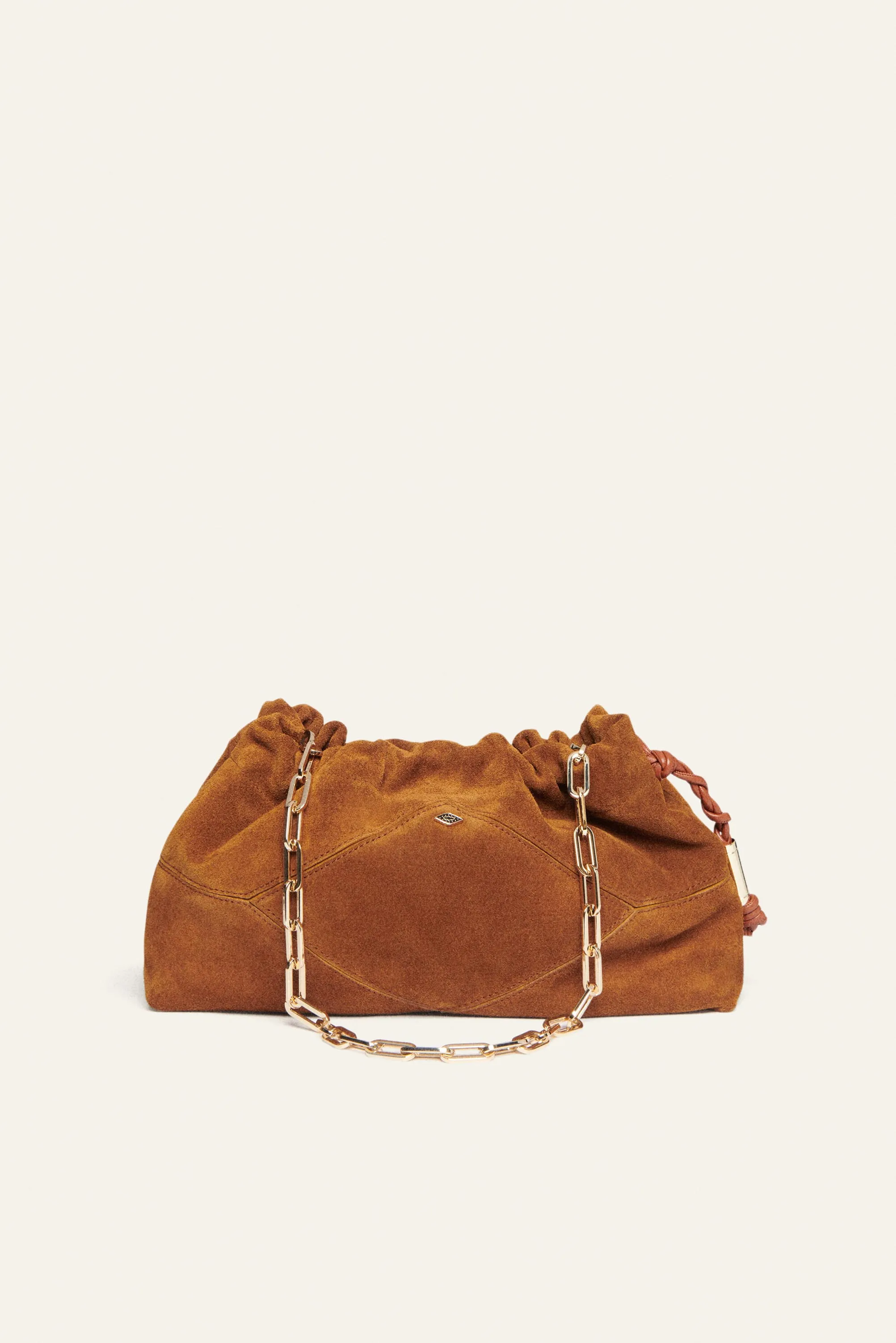 JUNE suede leather small shoulder bag