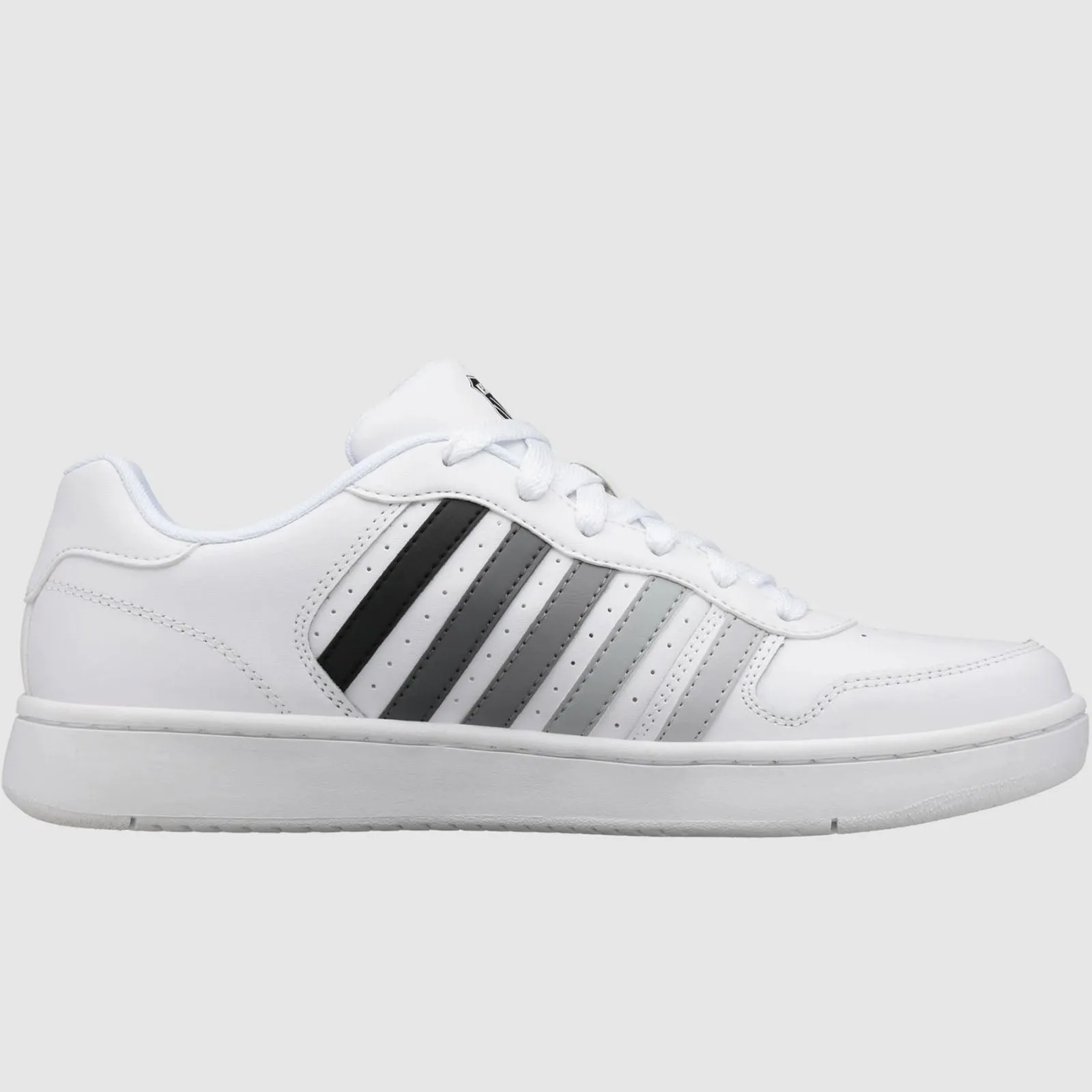 K-Swiss Mens Court Palisades Low Rise Trainers - White/Black Gradient