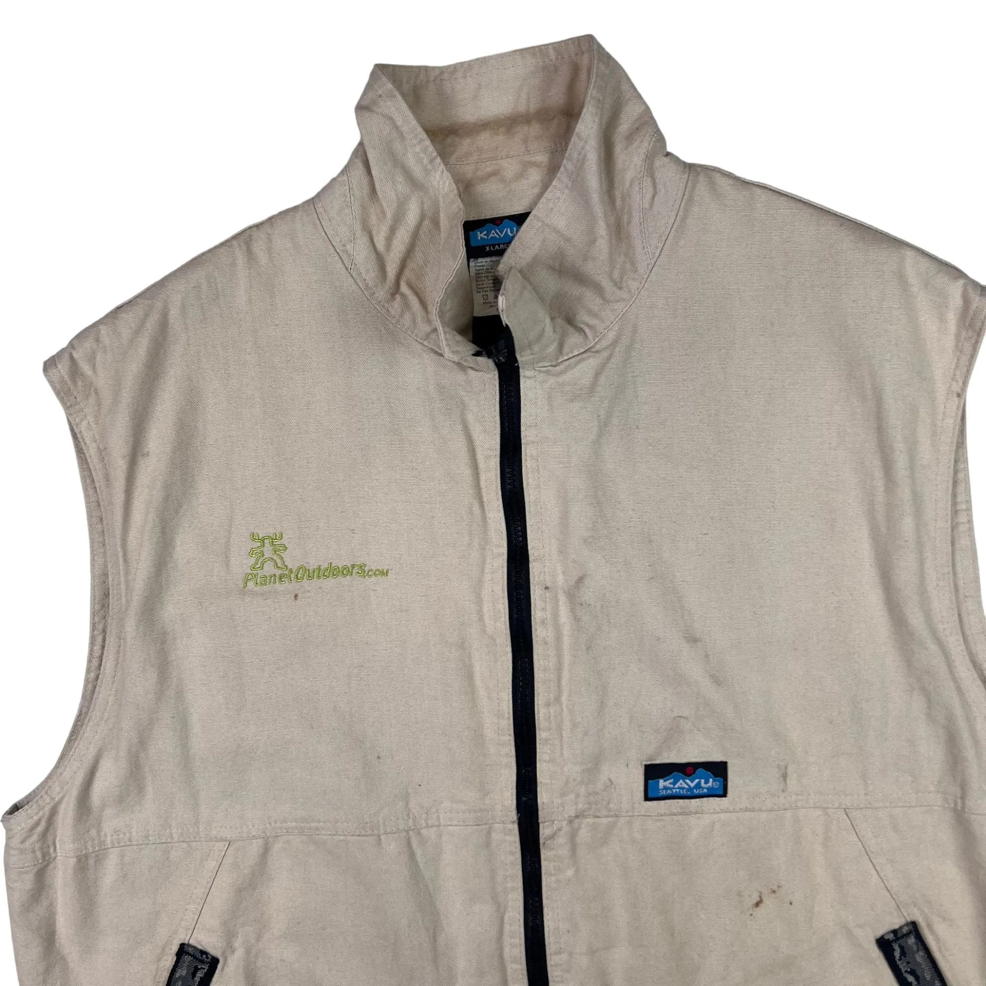 KAVU 90's Outdoor Vest Sleeveless Jacket Beige