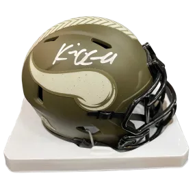 Kevin O'Connell Autographed Minnesota Vikings Salute To Service Mini Helmet