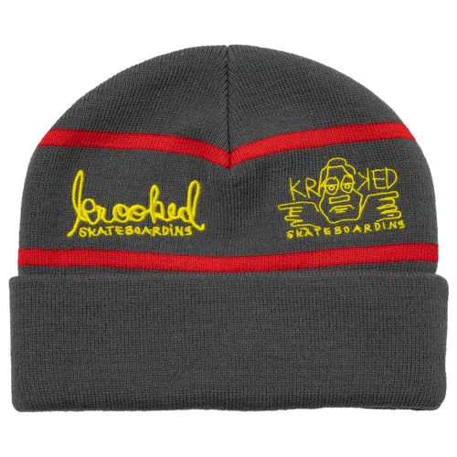 Krooked Skateboards Beanie Naskar Cuff Charcoal