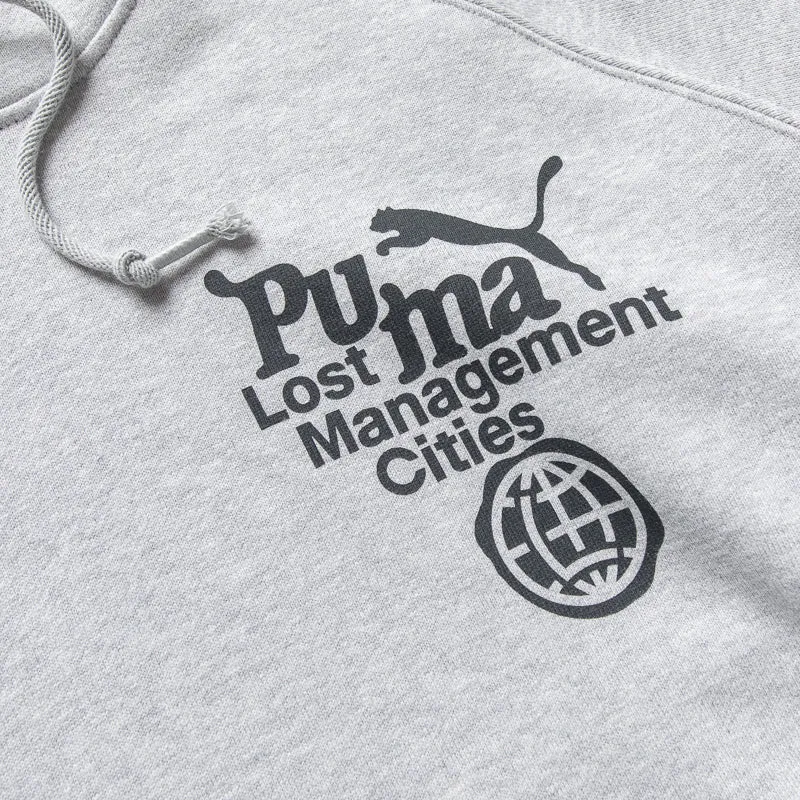 Lost Management Cities x Puma Hoodie - Light Gray Heather