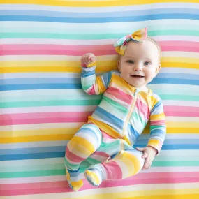 Macaron + Me Fitted Crib Sheet - Ombre Stripes