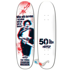 Madrid Skateboards – Texas Chainsaw Massacre 50th Anniversary Skateboard Deck –  SURVIVE 3D (Limited Edition)