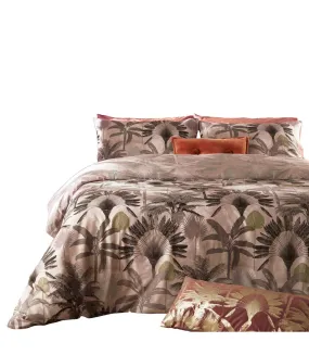 Malaysian palm duvet cover set blush Furn