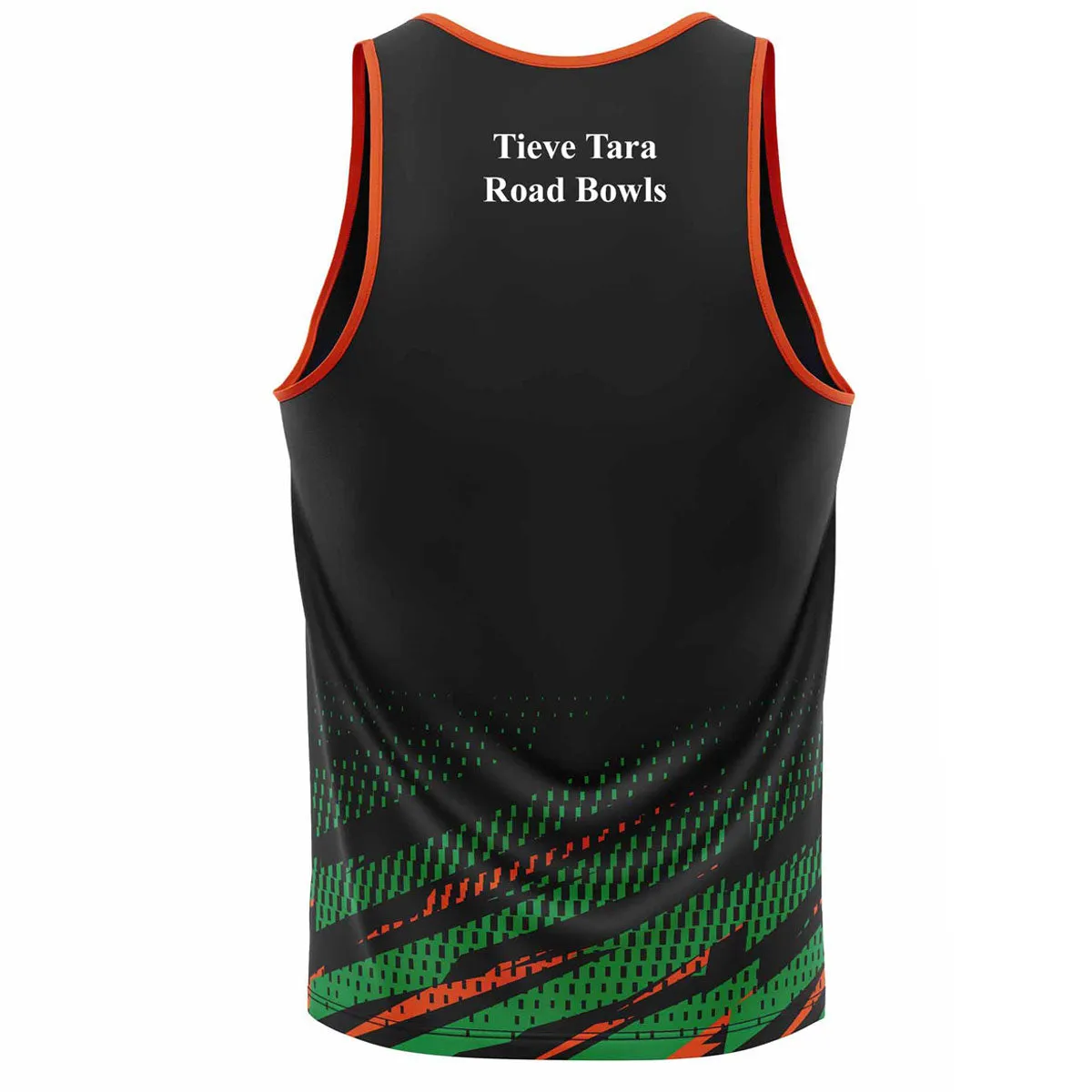 Mc Keever Tieve Tara Road Bowls Vest - Adult - Black/Green/Orange