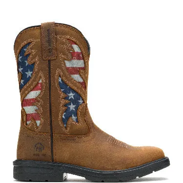 Men's Rancher Flag Steel-Toe Wellington Work Boot