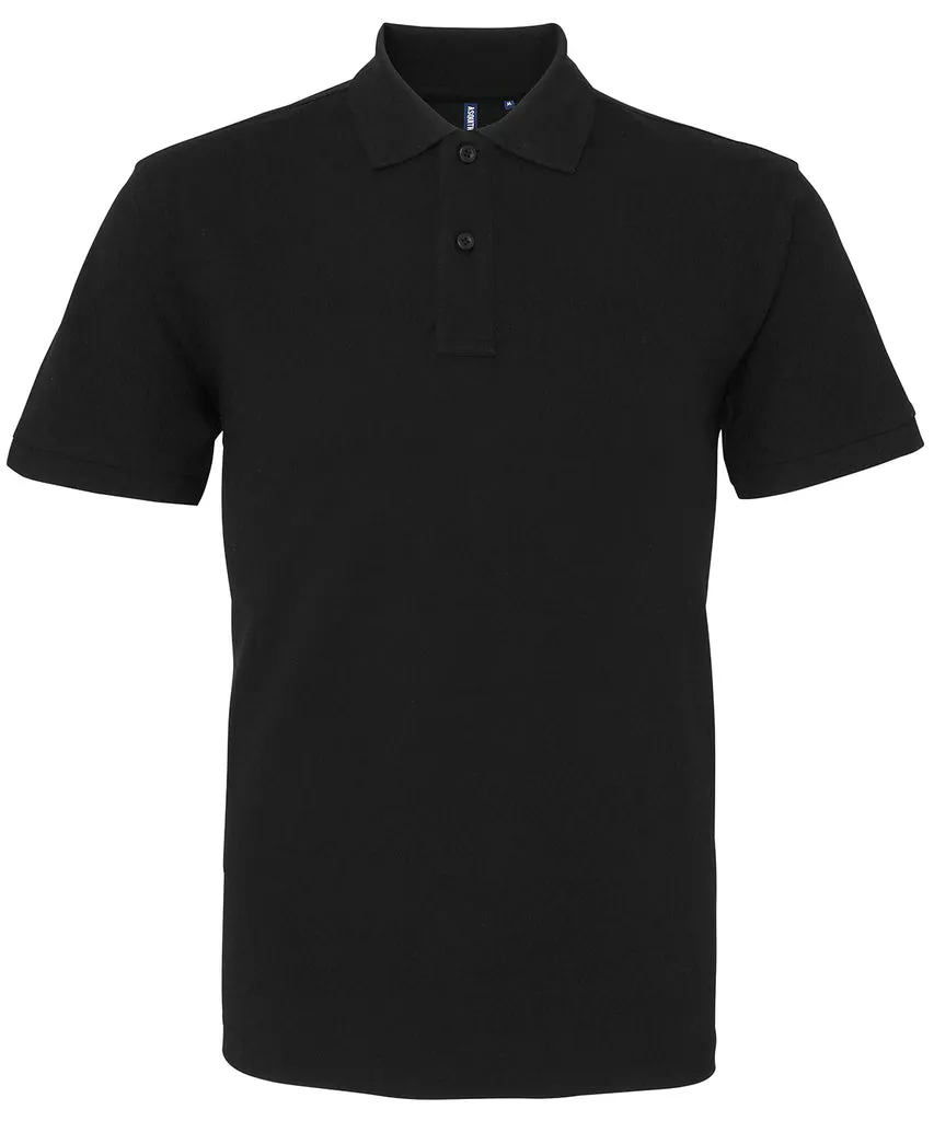 Mens Plain Short Sleeve Polo Shirt - Black - Harrington Jacket Store