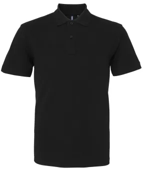 Mens Plain Short Sleeve Polo Shirt - Black - Harrington Jacket Store