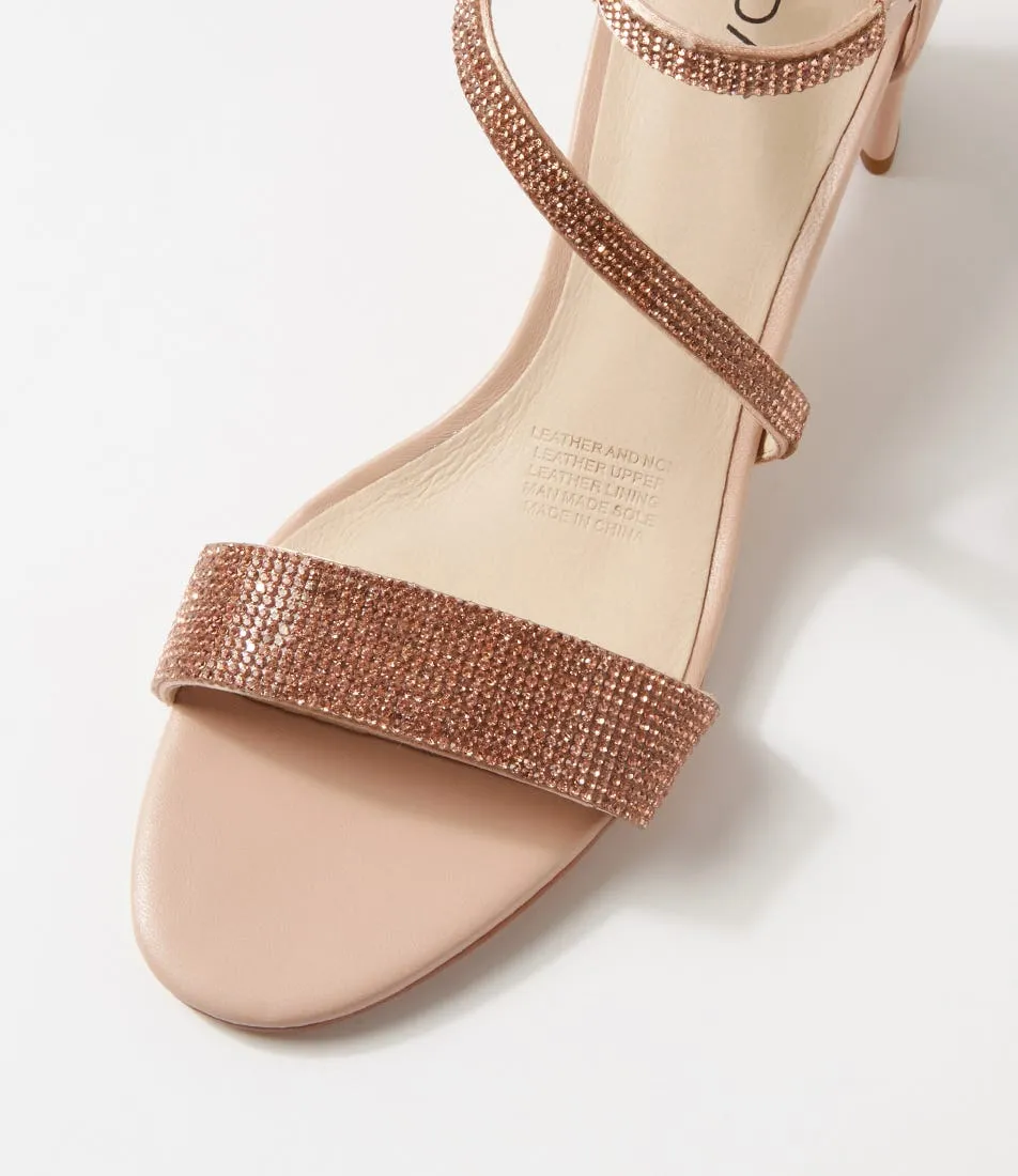 MIDAS Findest Nude Jewels Leather Sandals