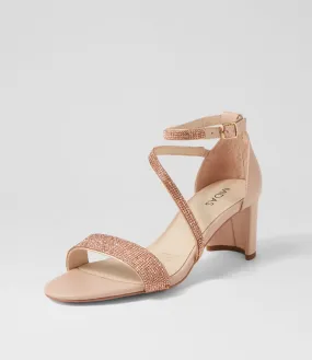 MIDAS Findest Nude Jewels Leather Sandals