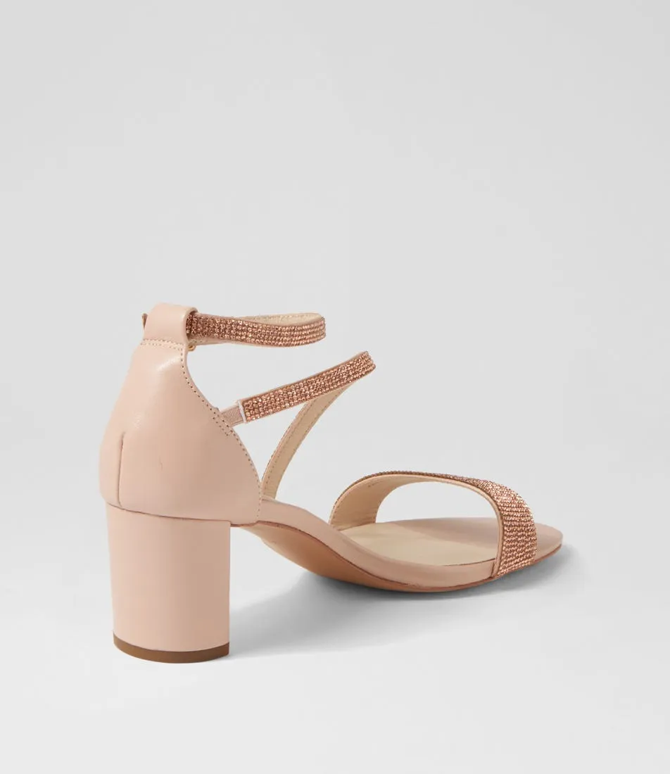 MIDAS Findest Nude Jewels Leather Sandals