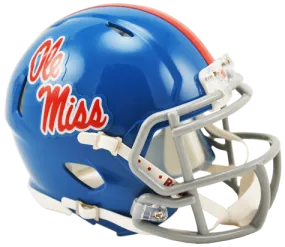 Mississippi Ole Miss Rebels Powder Blue Riddell Speed Mini Helmet