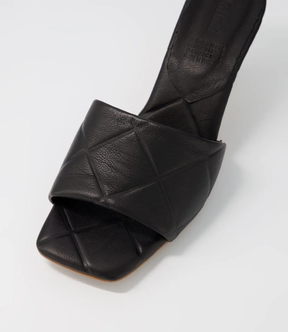 MOLLINI Vazaar Black Leather Mules Nh