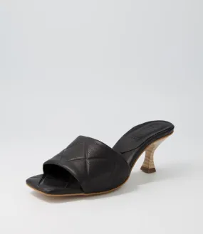 MOLLINI Vazaar Black Leather Mules Nh