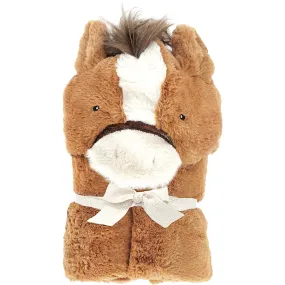 MON AMI Truffles Horse Hooded Blanket, Brown