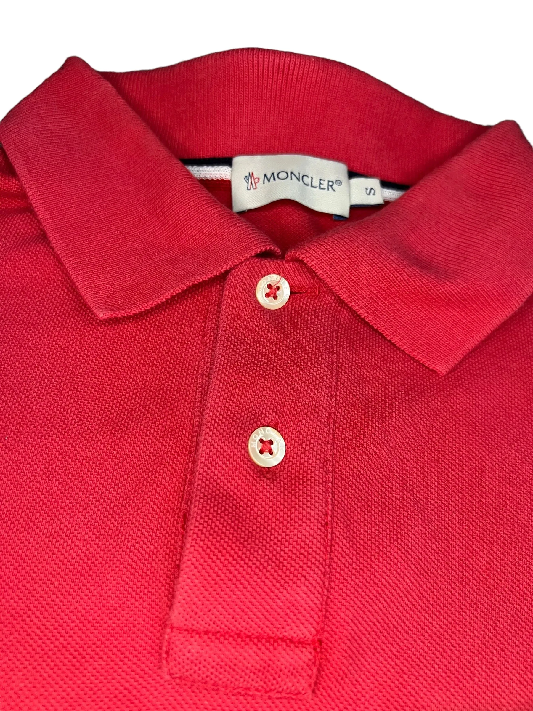 Moncler Red Polo Shirt S