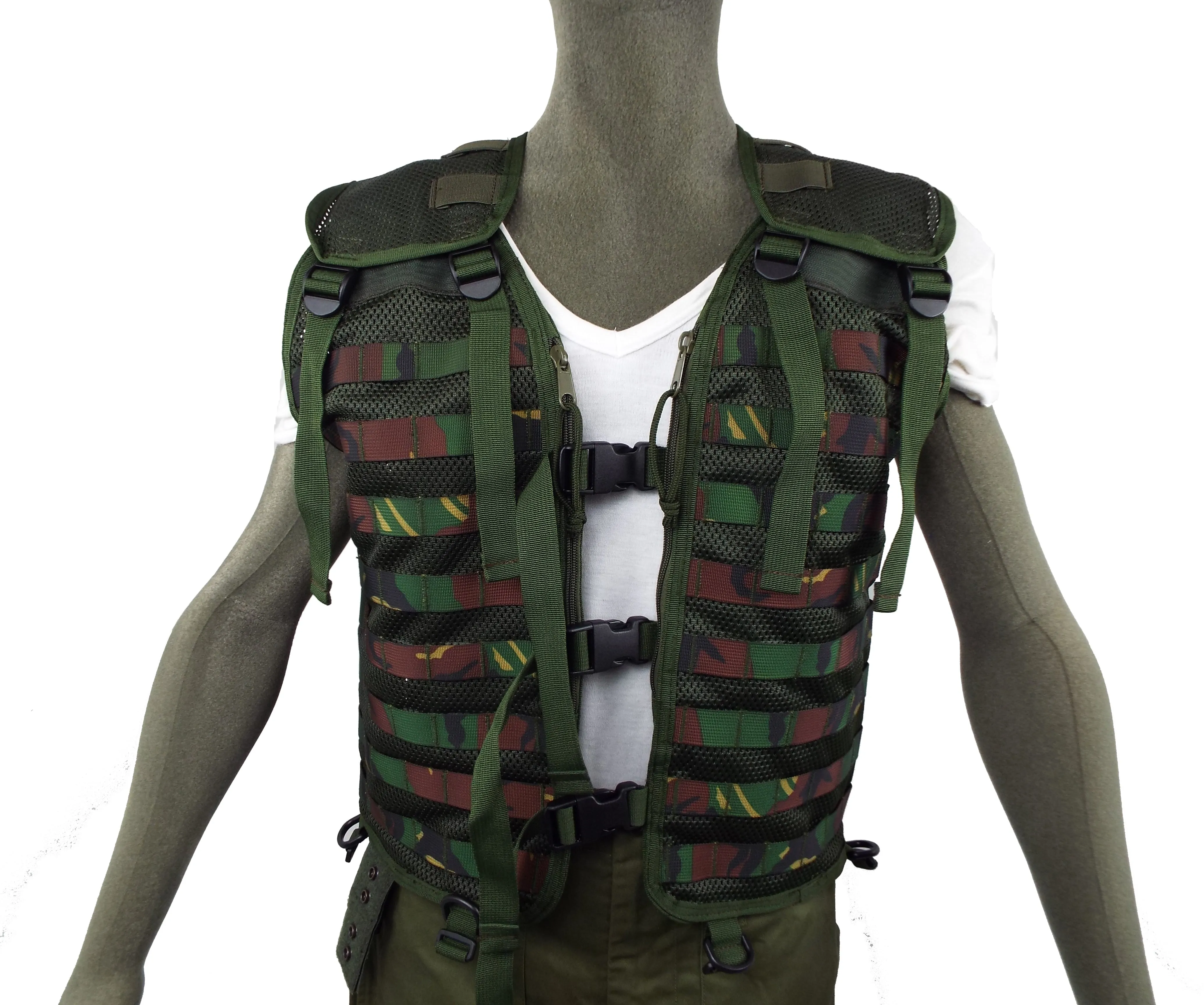 Multi-Pocketed Fishing and Shooting Accessory / Equipment Load Carrying Military Assault Vest - DPM Woodland Camo - Grade 1