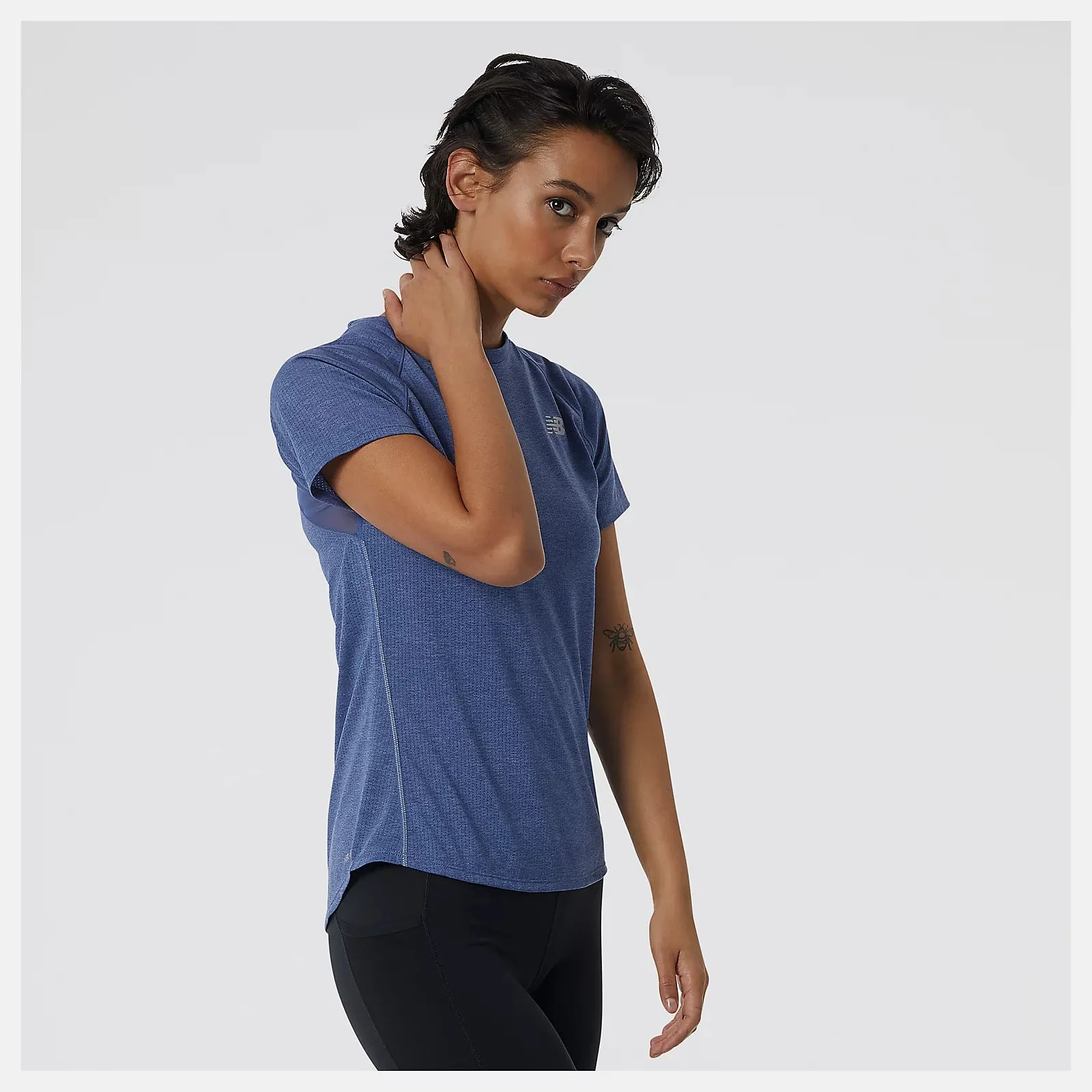 New Balance | Impact Run Short Sleeve | Women's | Night Sky Heather