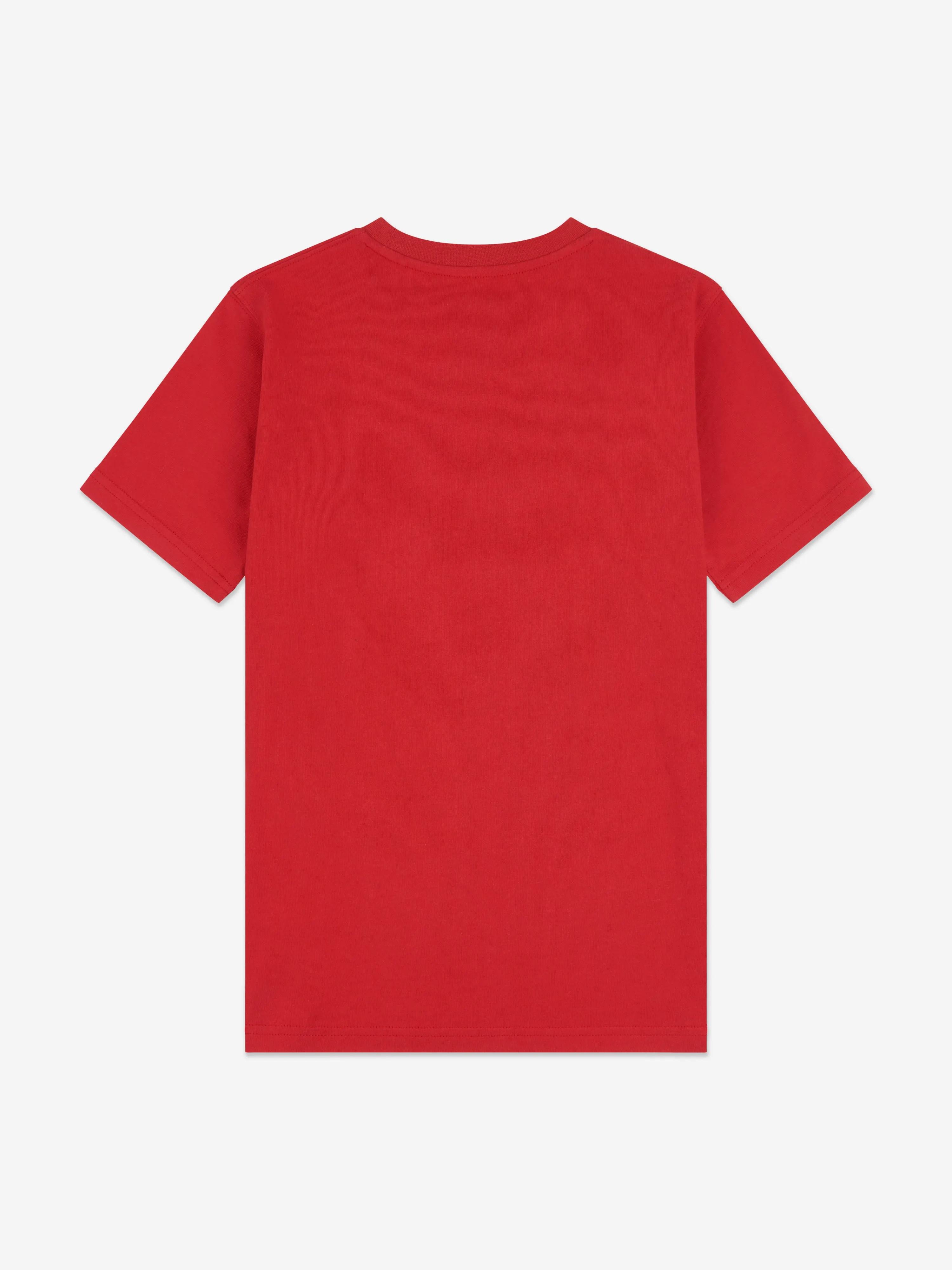 New Balance Boys Jersey Stacked Logo T-Shirt in Red