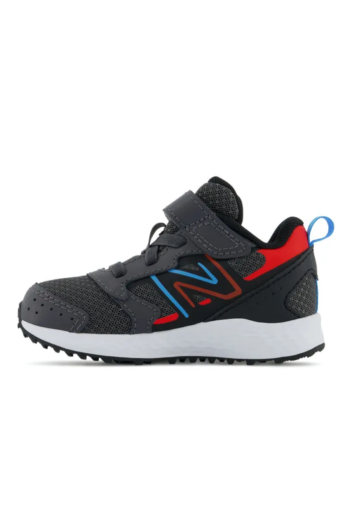 New Balance Toddler Fresh Foam 650 Bungee Lace with Top Strap in Magnet