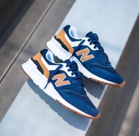 NEW BALANCE TRAINERS NAVY WHEAT WHITE