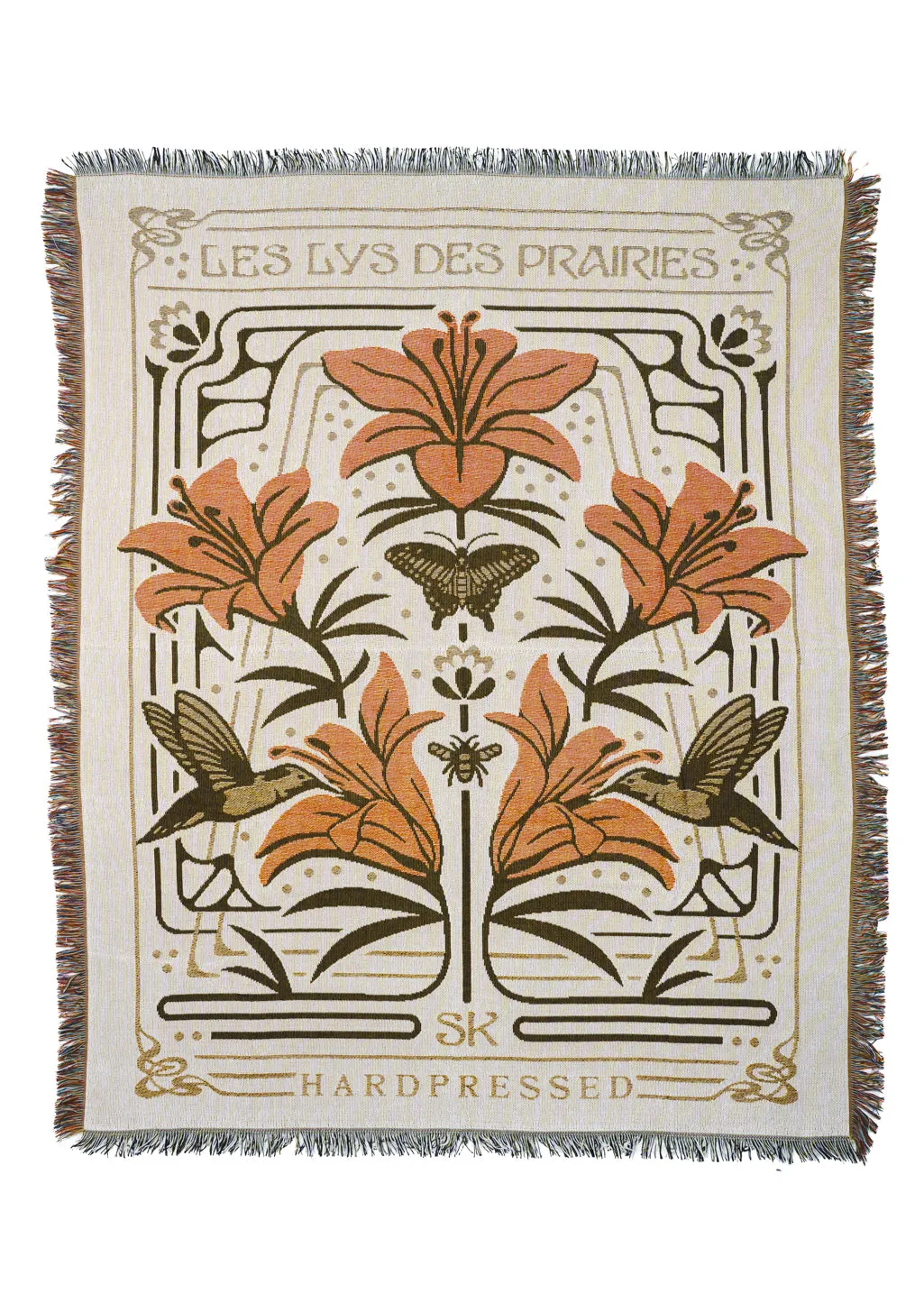 Nouveau Lily Throw Blanket