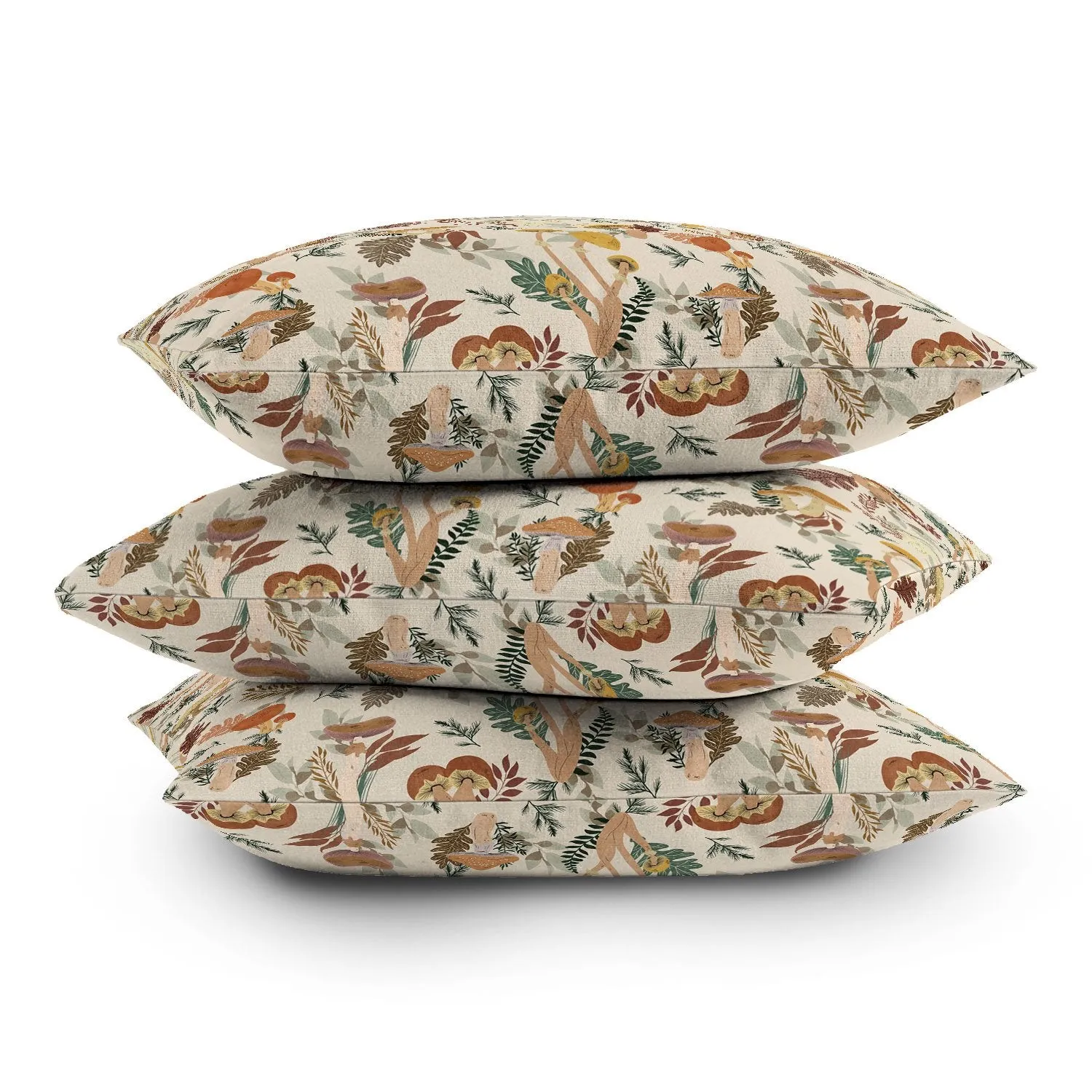 Ole Colorful Mushrooms Indoor / Outdoor Throw Pillows (DS)