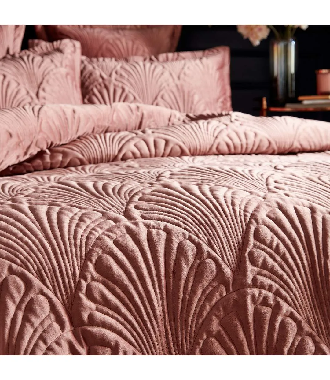 Palmeria duvet cover set blush pink Paoletti