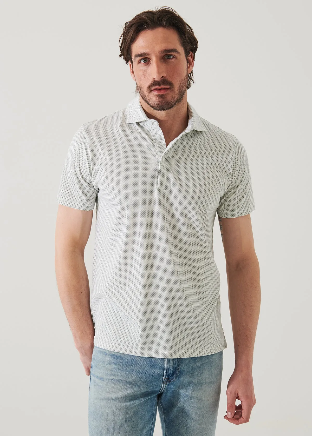 Patrick Assaraf Knit Polo- Eden