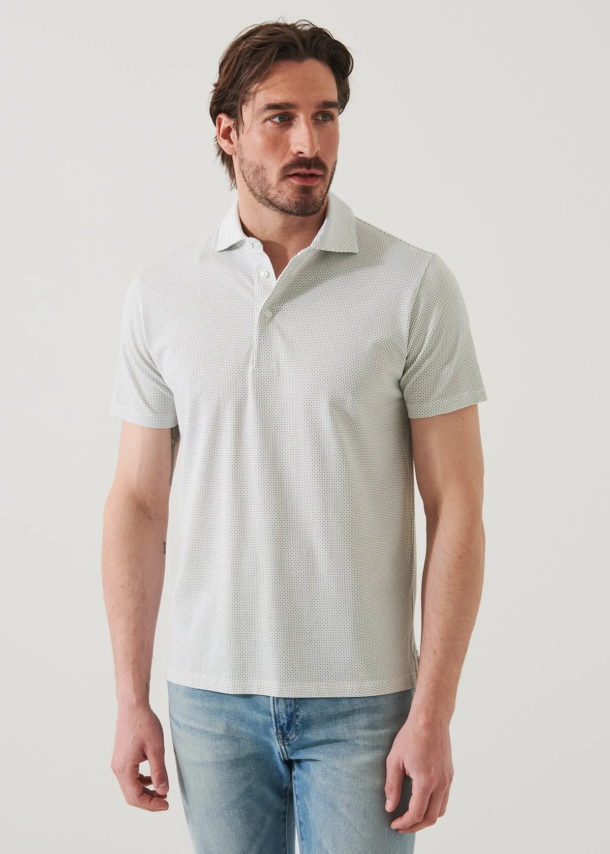 Patrick Assaraf Knit Polo- Eden