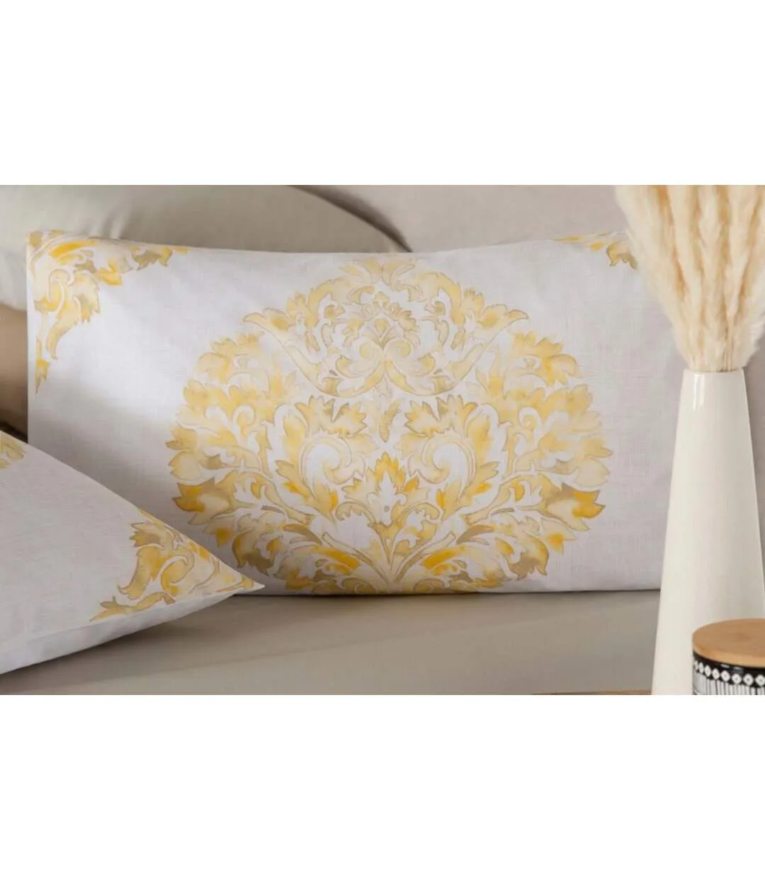 Persia duvet cover set white/saffron Belledorm