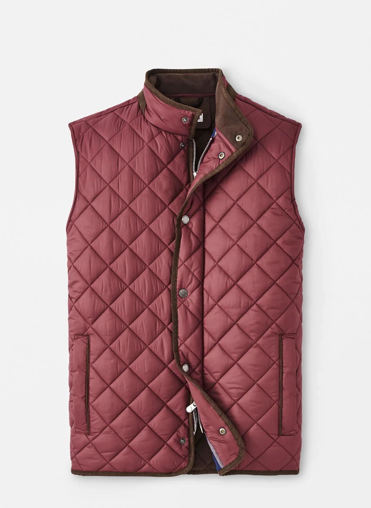 Peter Millar Essex Quilted Traveler Vest-  Acai Berry  