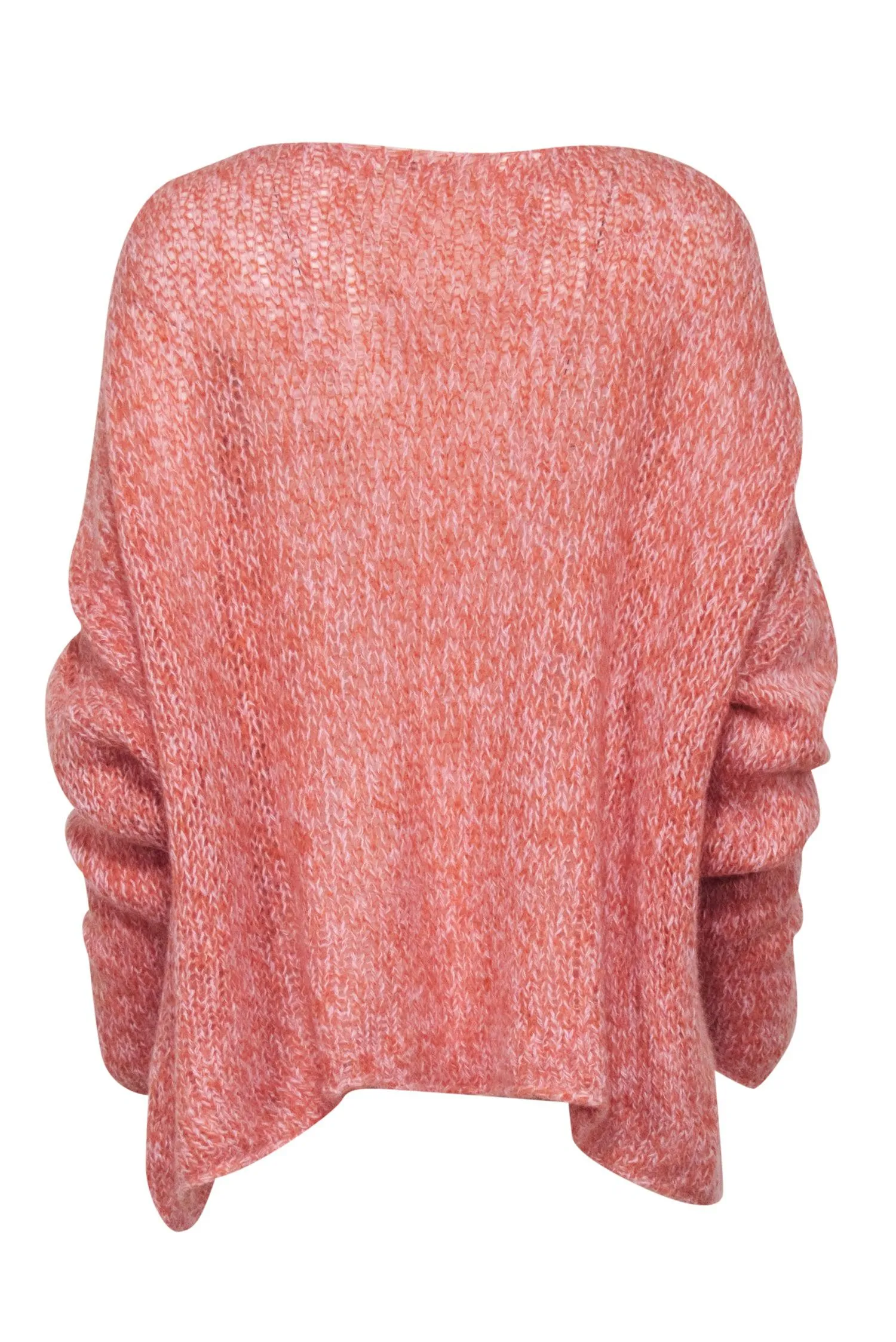 Philosophy - Orange & Blush Pink Mohair & Wool Blend Sweater Sz M