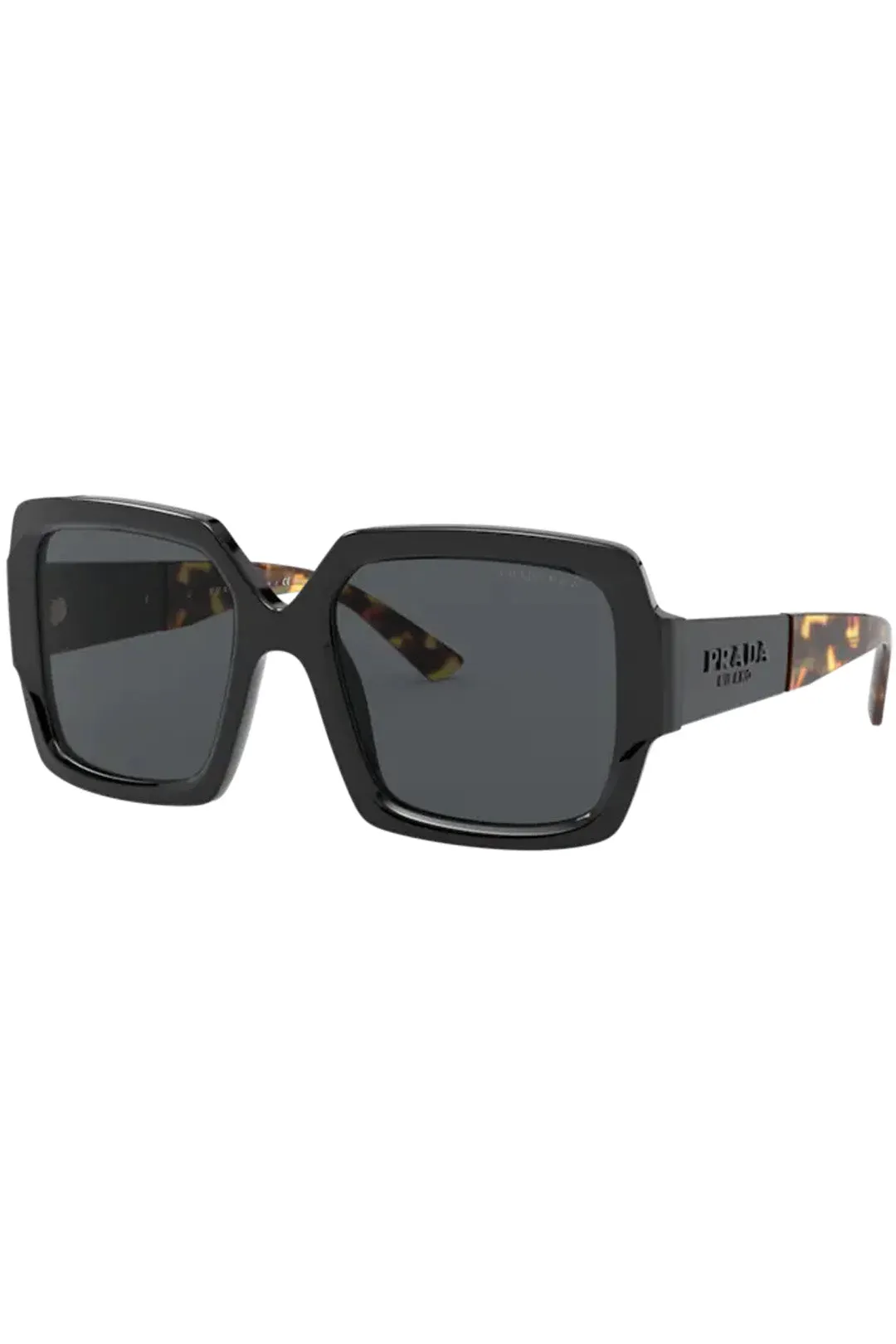 Pillow-Frame Monochrome Logo-Temple Sunglasses