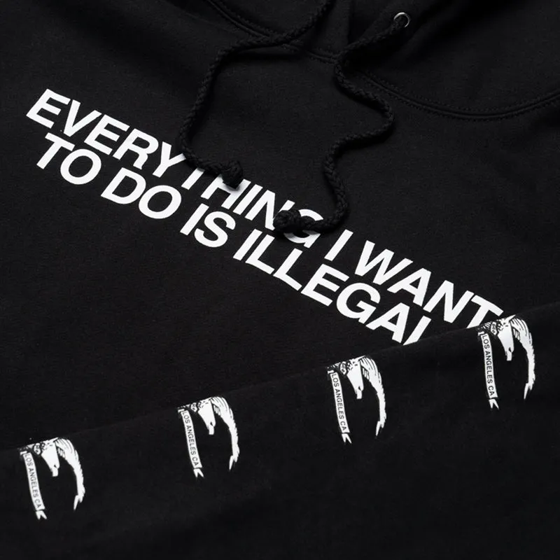 Pleasures Illegal Hoodie - Black