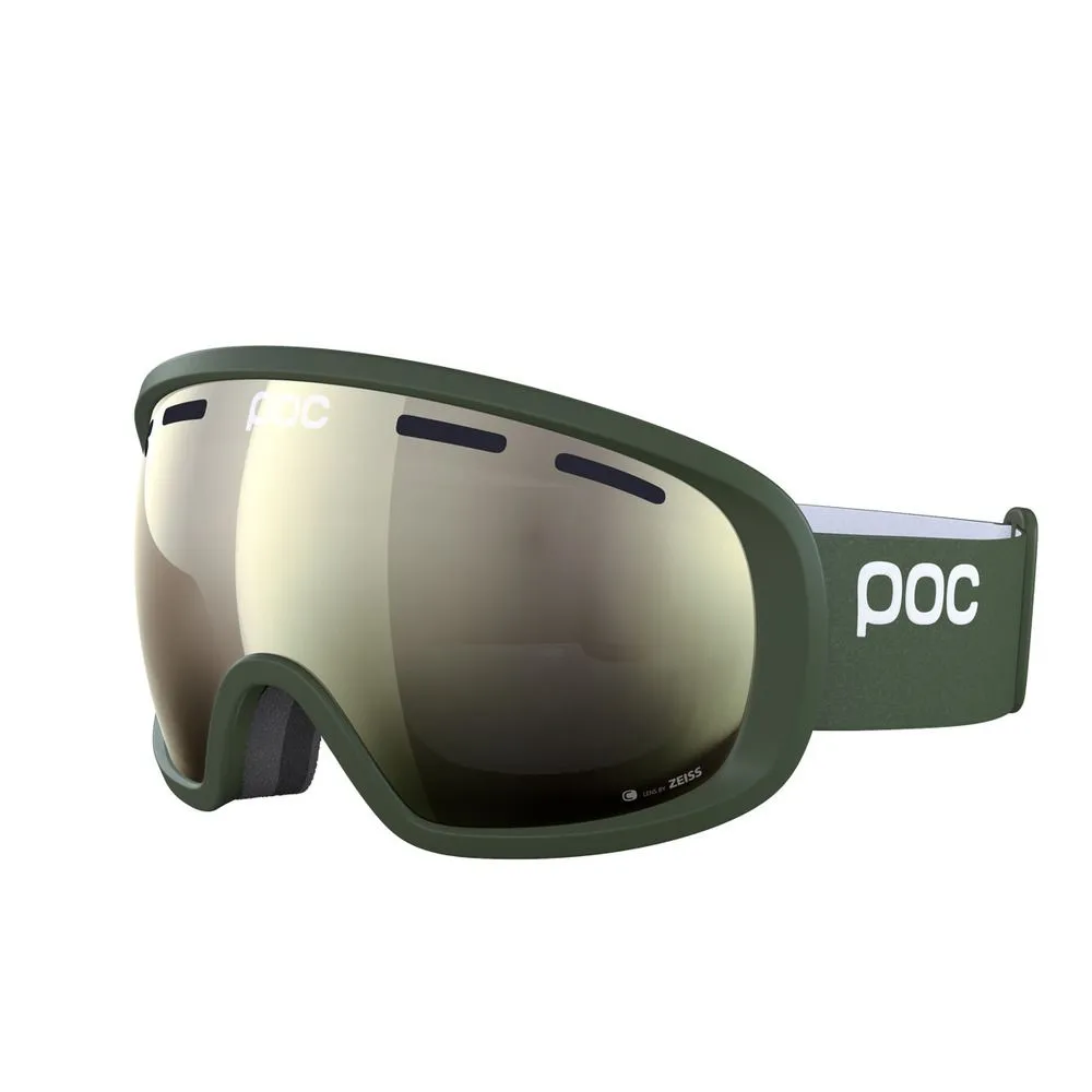 POC Fovea Ski Goggles Partly Sunny Ivory Lens - Epidote Green Frame