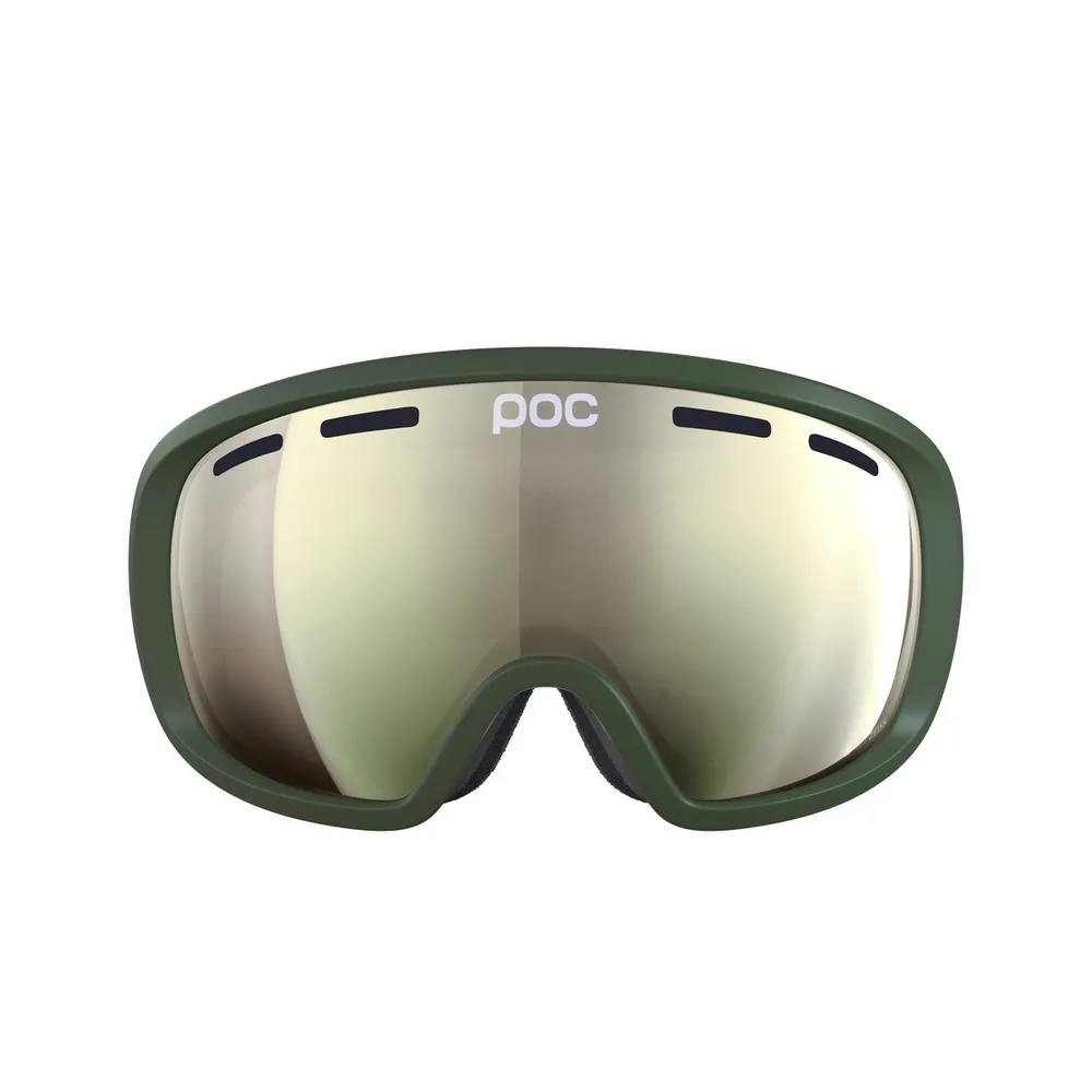 POC Fovea Ski Goggles Partly Sunny Ivory Lens - Epidote Green Frame