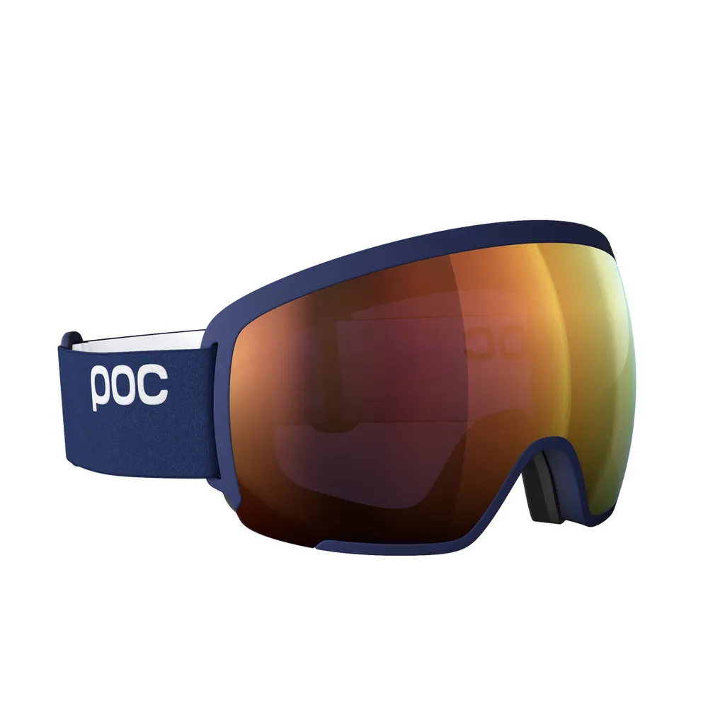 POC Orb Ski Goggles Partly Sunny Orange Lens - Lead Blue Frame