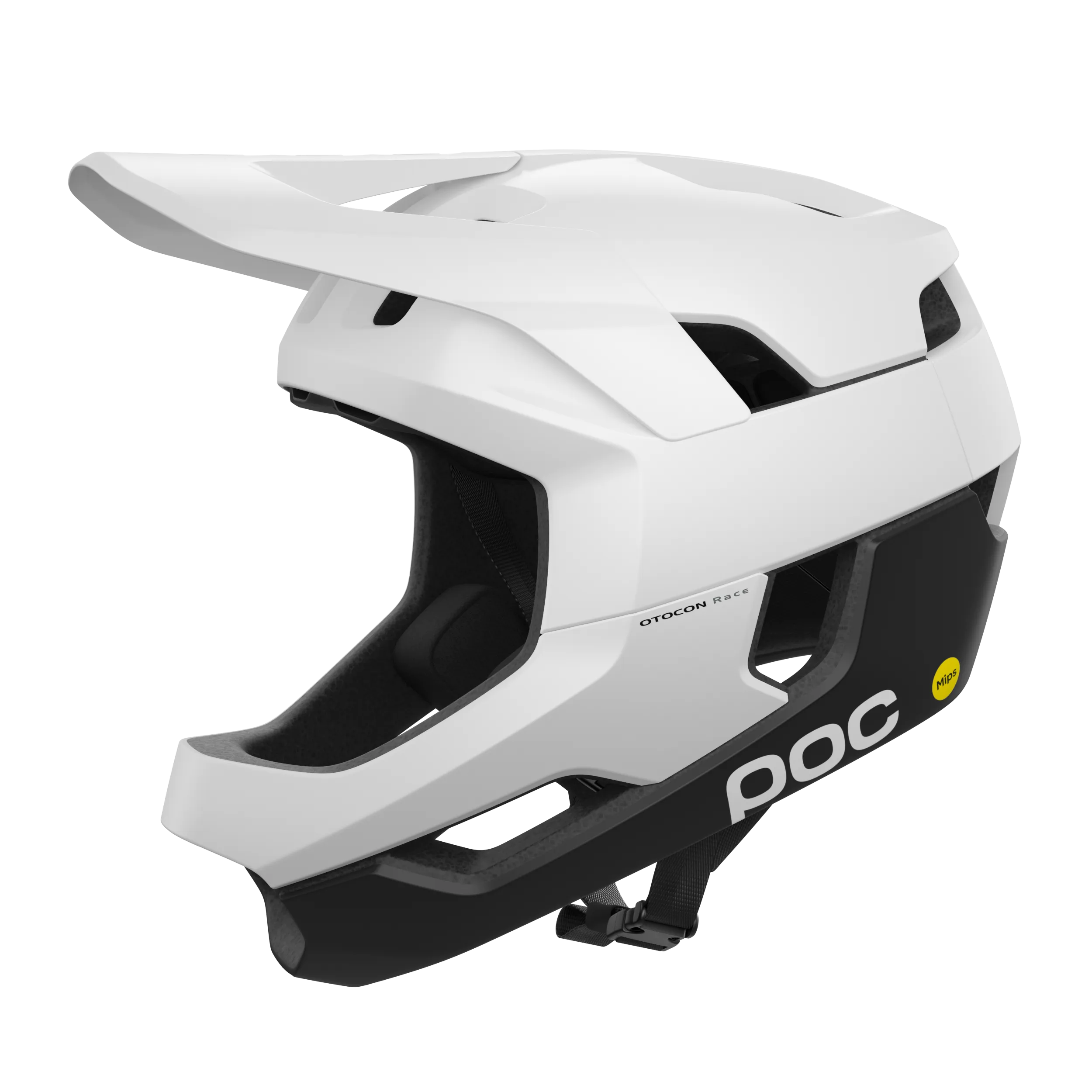 POC Otocon Race MIPS Full Face Helmet - Hydrogen White-Uranium Black Matt