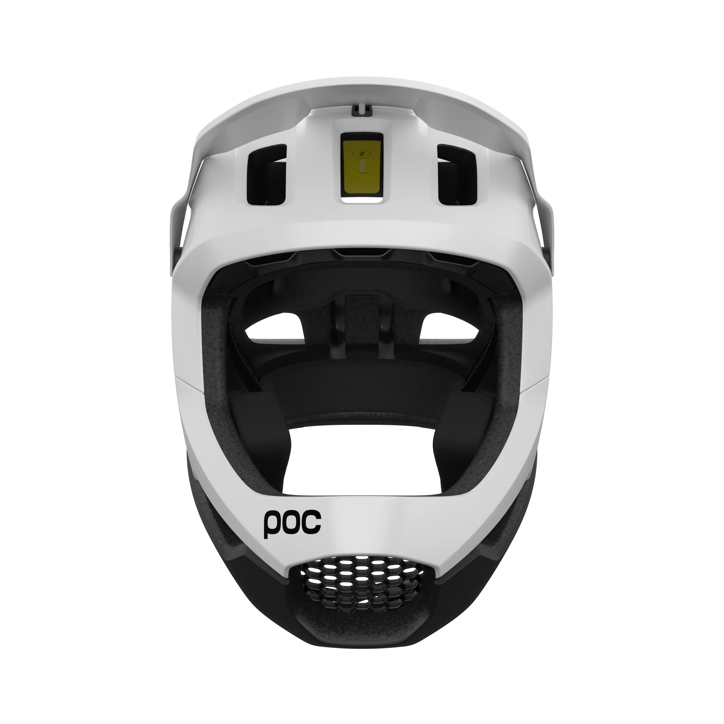 POC Otocon Race MIPS Full Face Helmet - Hydrogen White-Uranium Black Matt