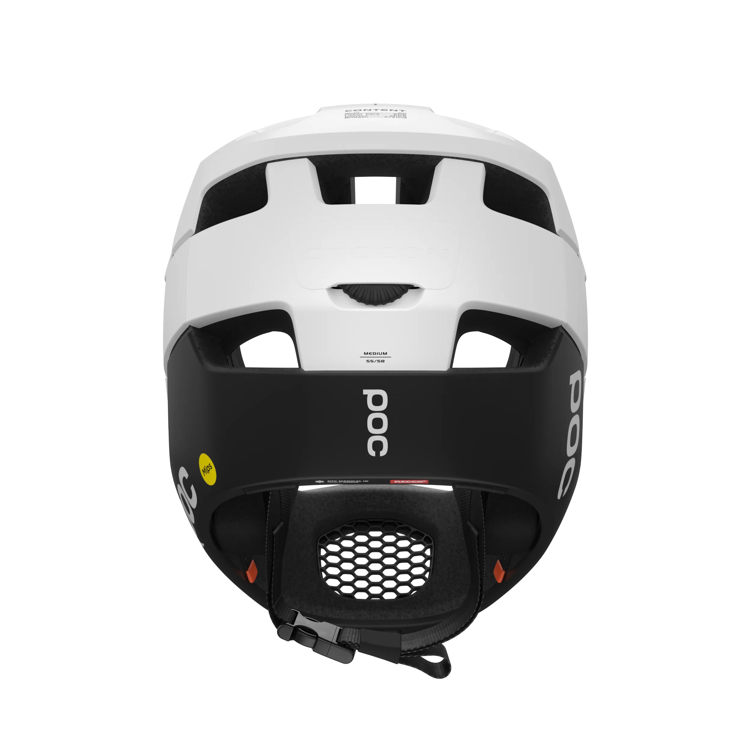 POC Otocon Race MIPS Full Face Helmet - Hydrogen White-Uranium Black Matt