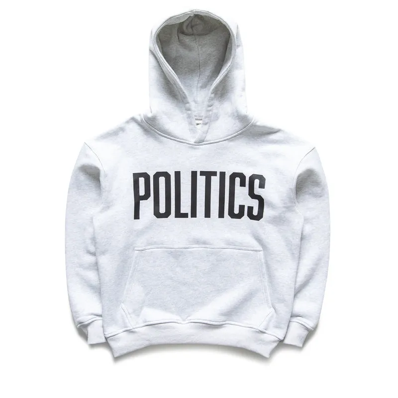 Politics Brick Logo Hoodie - Heather Grey