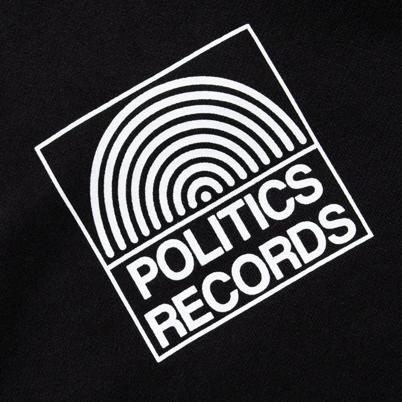 Politics Records Hoodie - Black