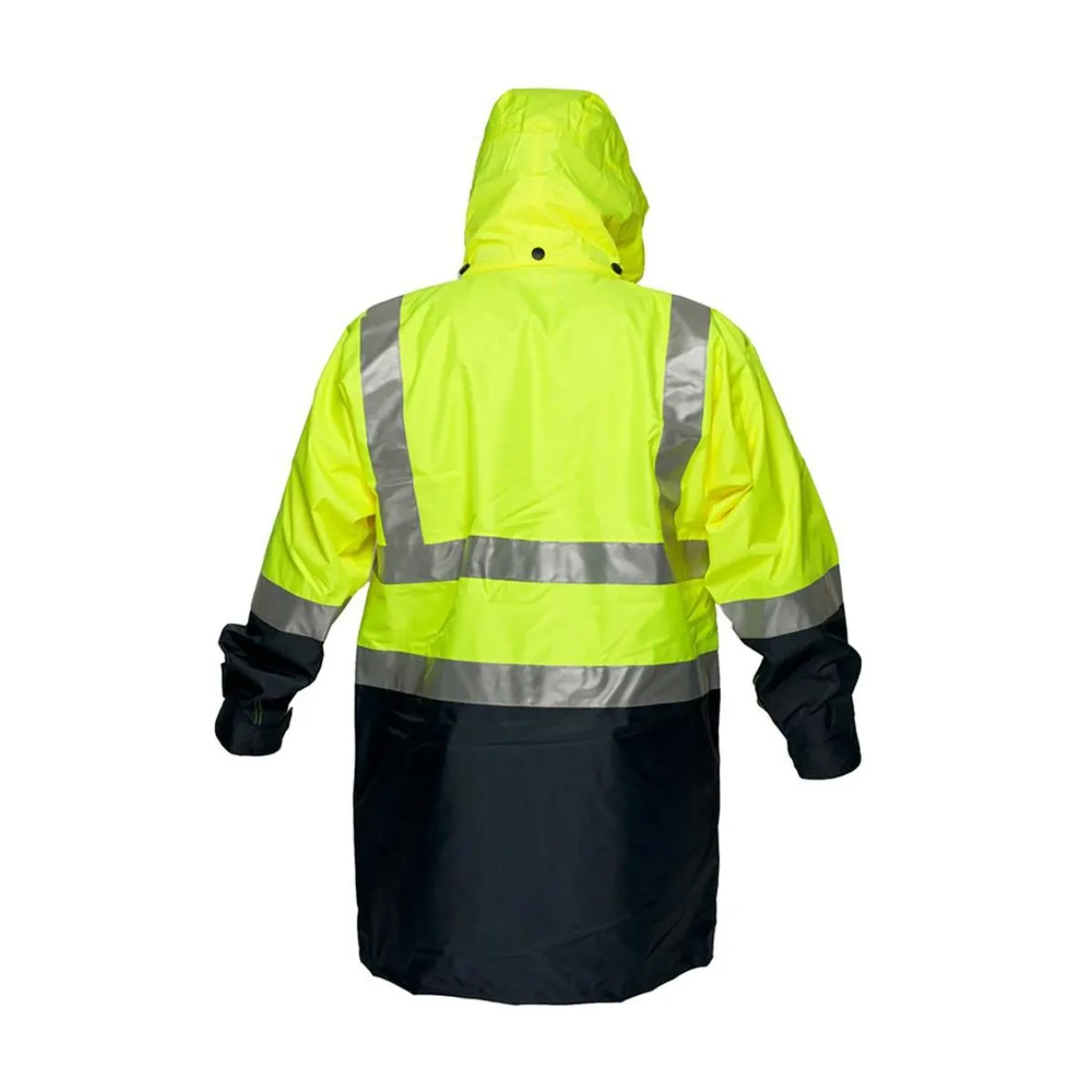 Prime Mover Fleecy Lined Day/Night Hi Vis Rain Jacket HV208