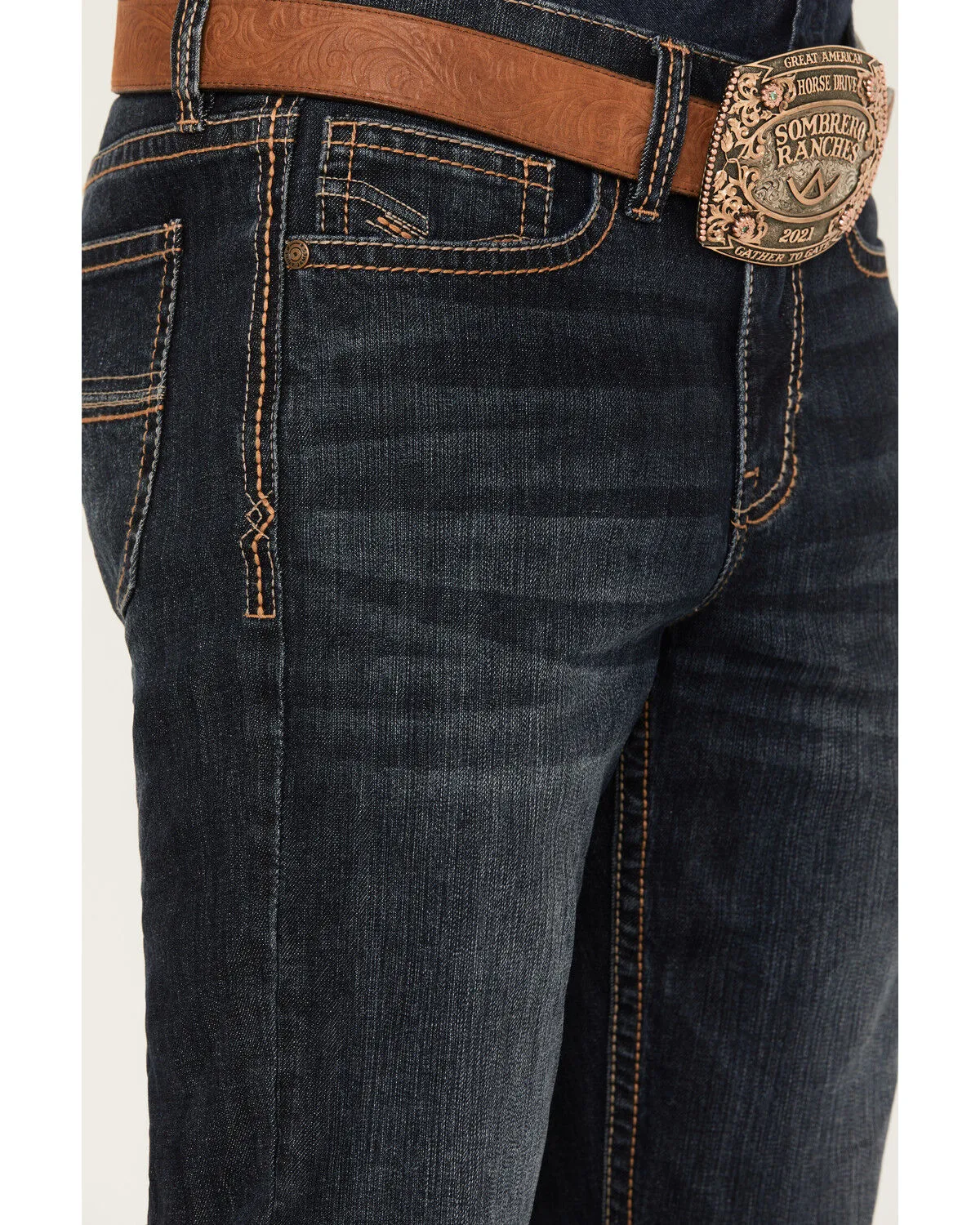 Product Name:  Cody James Men's Shadow Dark Wash Crinkled Slim Straight Stretch Denim Jeans