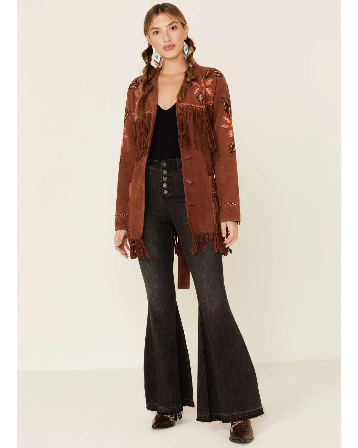 Product Name:  Double D Ranch Women's Viva Maria Fringe Suede Jacket