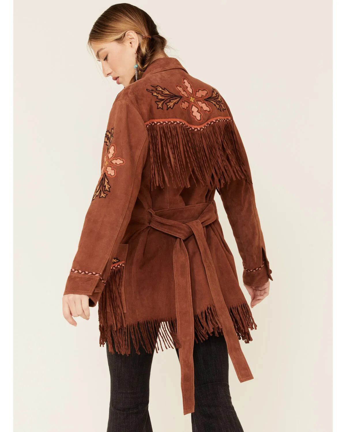 Product Name:  Double D Ranch Women's Viva Maria Fringe Suede Jacket