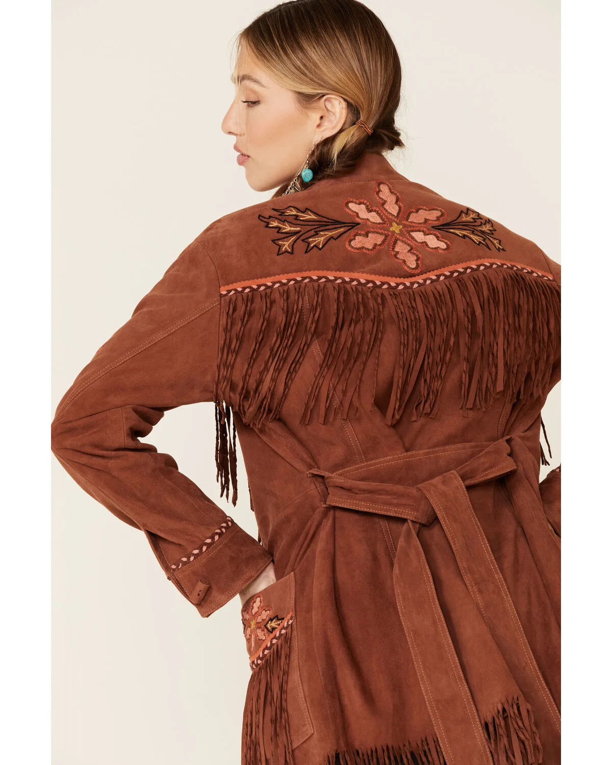 Product Name:  Double D Ranch Women's Viva Maria Fringe Suede Jacket