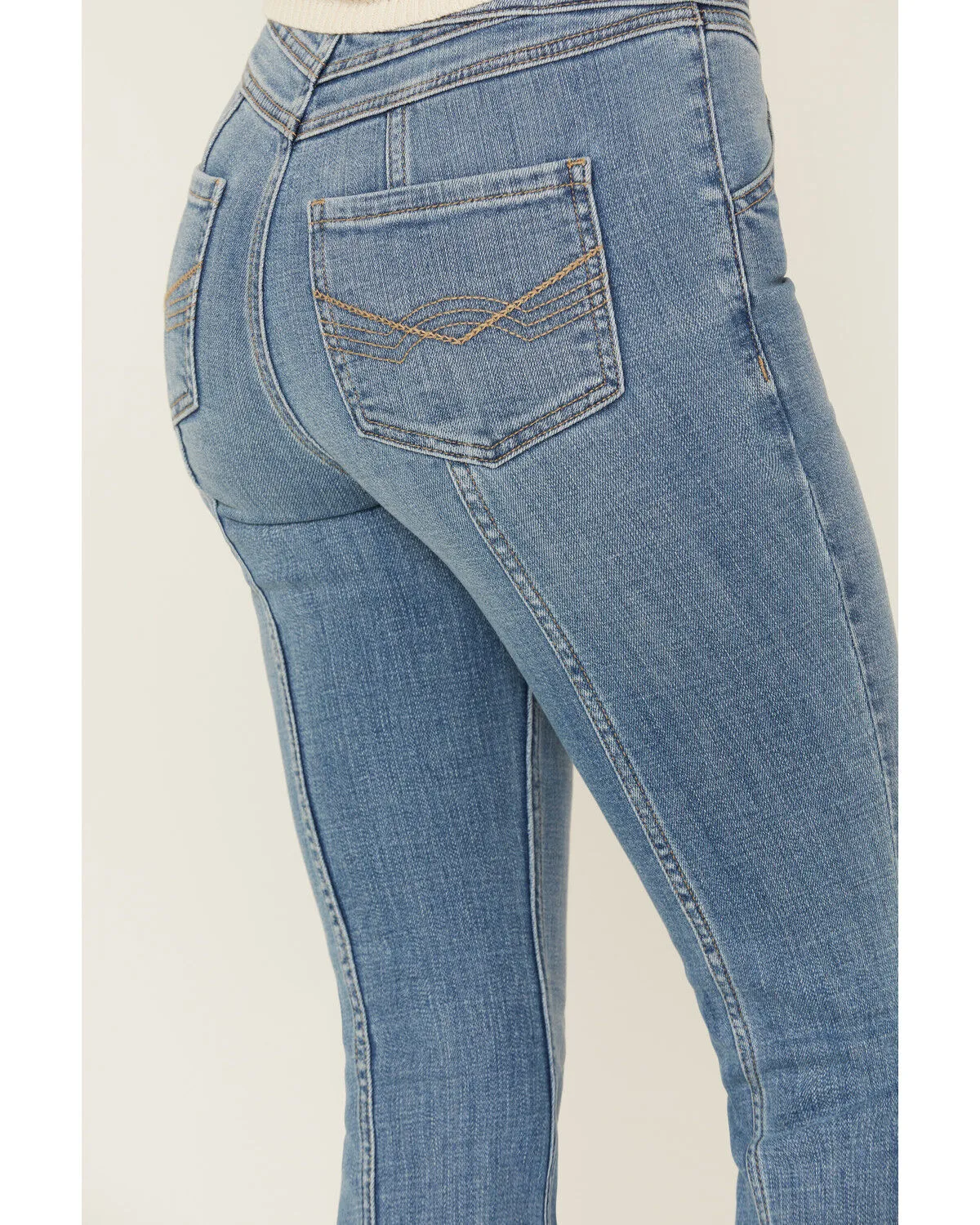 Product Name:  Idyllwind Women's Medium Wash Outlaw High Rise Super Flare Stretch Denim Jeans